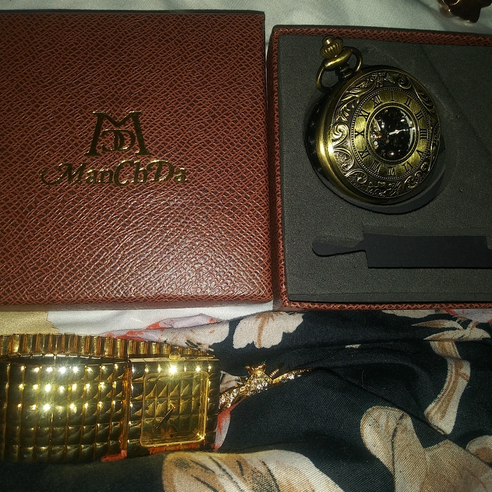 New ManCHDa Retro Bronze  Pocket Watch